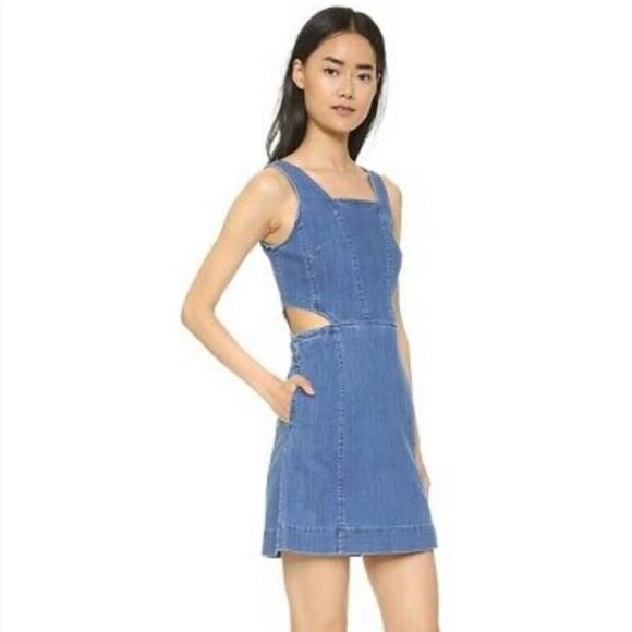 Madewell Dresses & Skirts - Madewell Stretchy Denim Cutout Dress Size 12